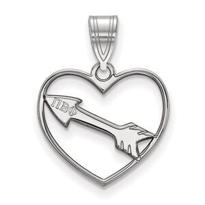 Sterling Silver Pi Beta Phi Heart Pendant